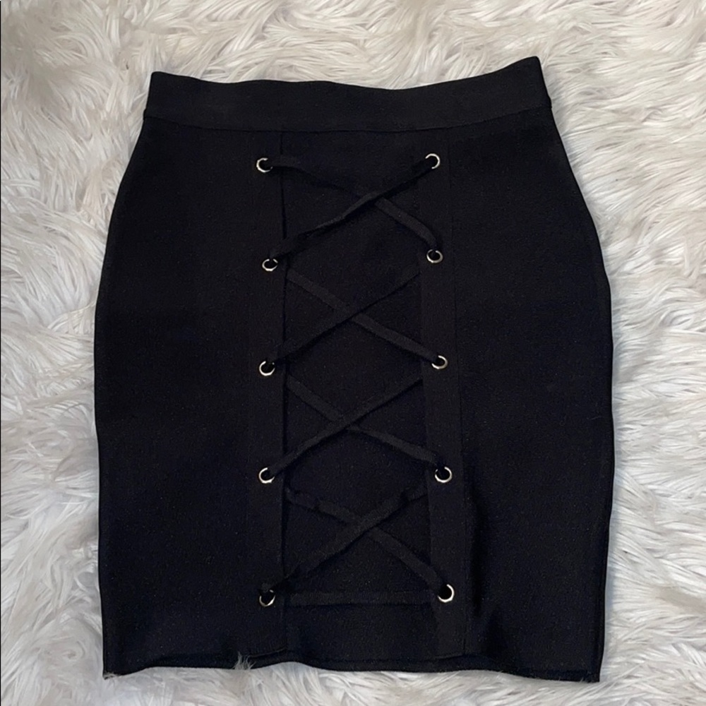 Black bandage skirt